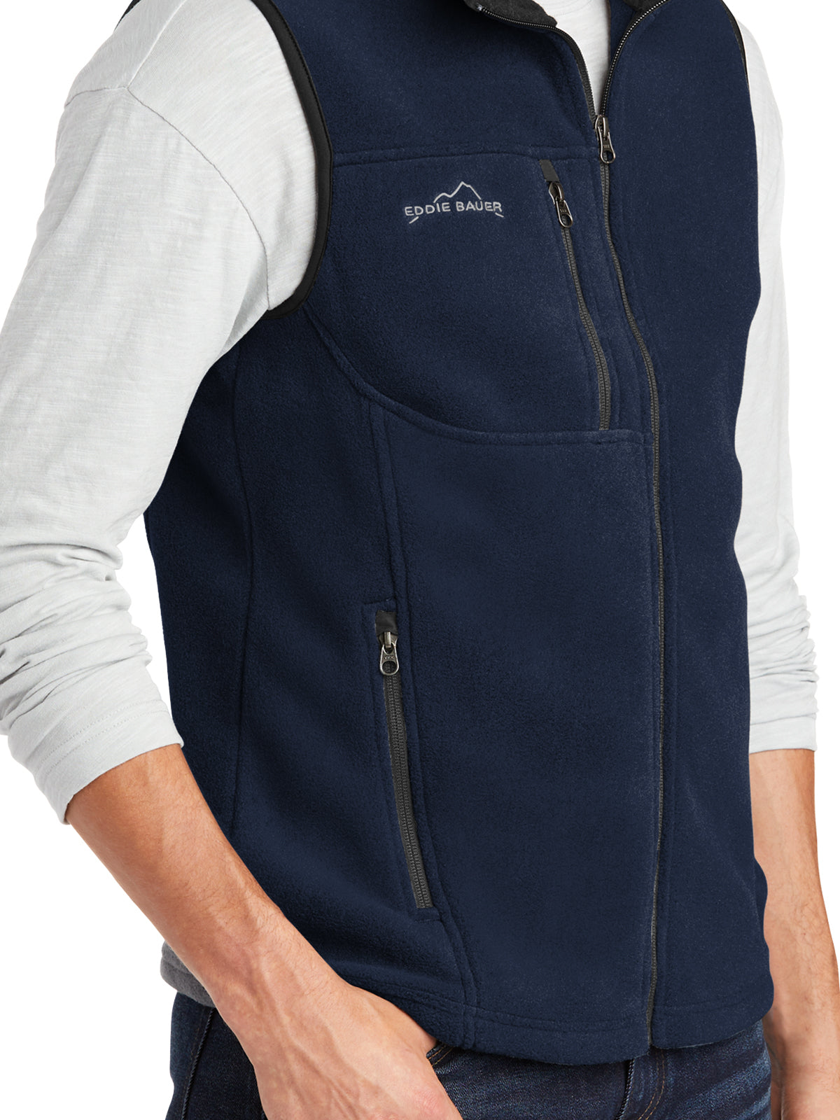 Eddie Bauer® Men's Fleece Vest – Oncology Institute by TopStitch Scrubs